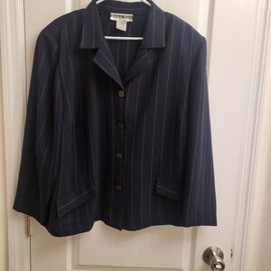 Dana Kay Dark Blue Pinstripe Blazer Pre-owned